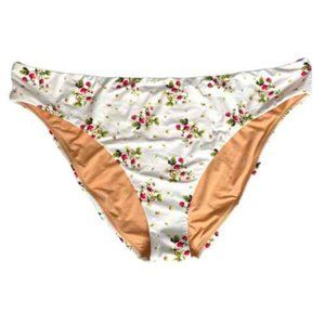 J.Crew High-rise Cheeky Bikini Bottom in Strawberry Floral M